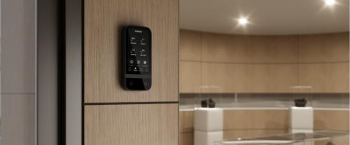 Ajax Fibra keypad installed in a retail boutique