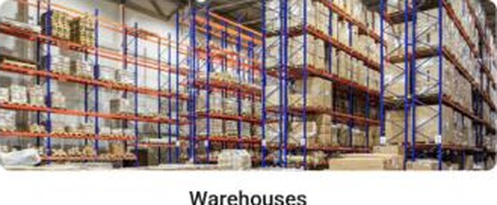 Warehouse racking suited to Ajax Fibra installation