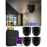 4 x 8MP + 8CH 4TB AJAX BLK