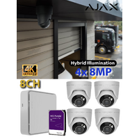 4 x 8MP HL + 8CH 4TB AJAX WTE