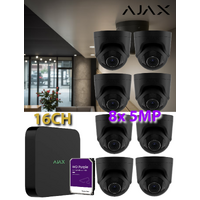 8 x 5MP + 16CH 4TB AJAX BLK