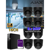 8 x 8MP HL + 16CH 8TB AJAX BLK