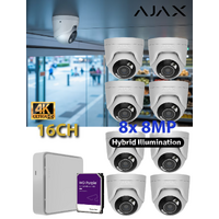 8 x 8MP HL + 16CH 8TB AJAX WTE