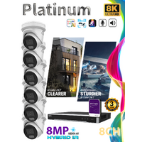 8K Kit 6 x 8MP + 16ch NVR 8TB