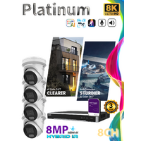 8K Kit 4 x 8MP + 8ch NVR 4TB