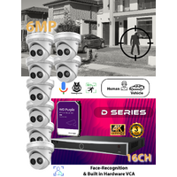 16ch NVR (4TB) + 8x (6MP) Camera KIT