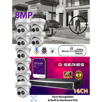16ch NVR (6TB) + 8x (8MP) Camera KIT