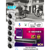 8ch NVR (4TB) + 6x (4MP) Camera KIT