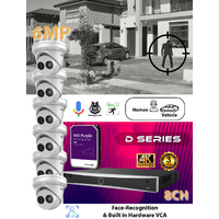 8ch NVR (4TB) + 6x (6MP) Camera KIT