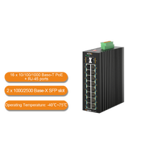 WI-TEK Industrial Managed 16 Port PoE Switch