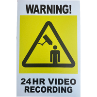 CCTV Warning Sign (4x Mounting Eyelets) 