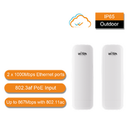 WI-TEK 5km Outdoor 867Mbps Wireless Point-to-Point CPE Kit V3