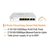WI-TEK Gigabit 4 Port Cloud PoE Switch
