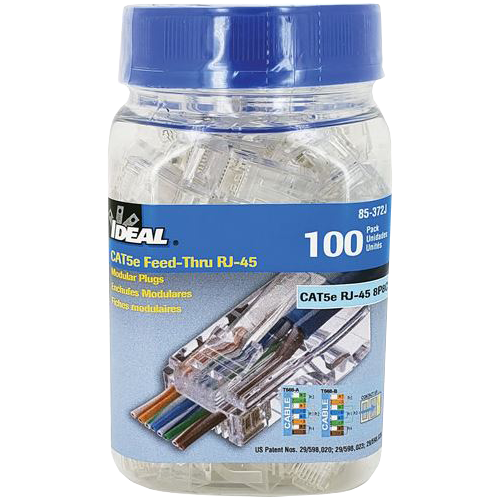 Ideal Feed-Through Cat5e Connector - (100pcs Jar)