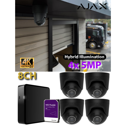 4 x 5MP HL + 8CH 2TB AJAX BLK