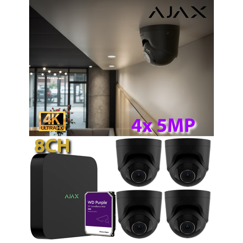 4 x 5MP + 8CH 2TB AJAX BLK