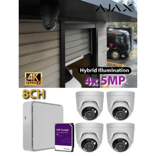 4 x 5MP HL + 8CH 2TB AJAX WTE
