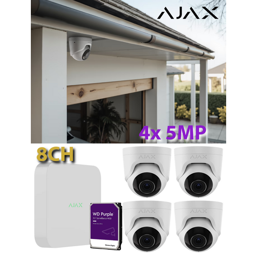 4 x 5MP + 8CH 2TB AJAX WTE