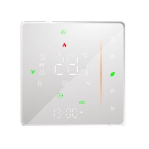 Akubela BHT-006 White Zigbee Heating Controller with LCD Touch Display