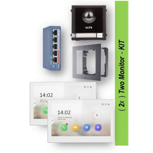 (IP) Modular + 2x(White) Monitors KIT (Flush)