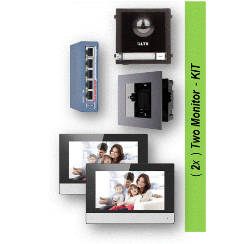 (IP) Modular + 2x(Black) Monitors KIT (Flush)