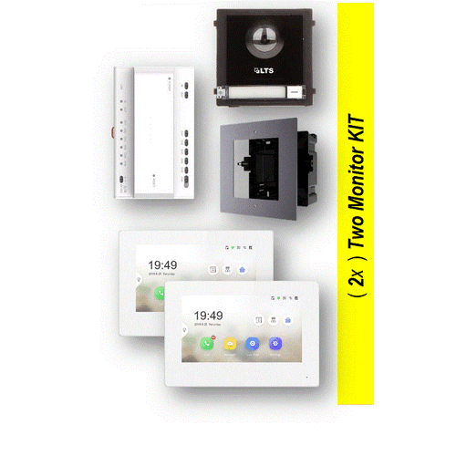 (2W) Modular + 2x(White) Monitor KIT (Flush )