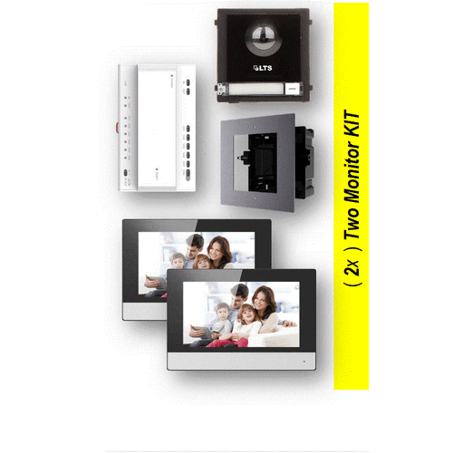 (2W) Modular + 2x(Black) Monitor KIT (Flush)