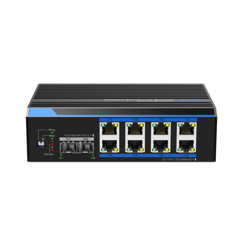 8ch Industrial PoE+ Layer-2 Switch