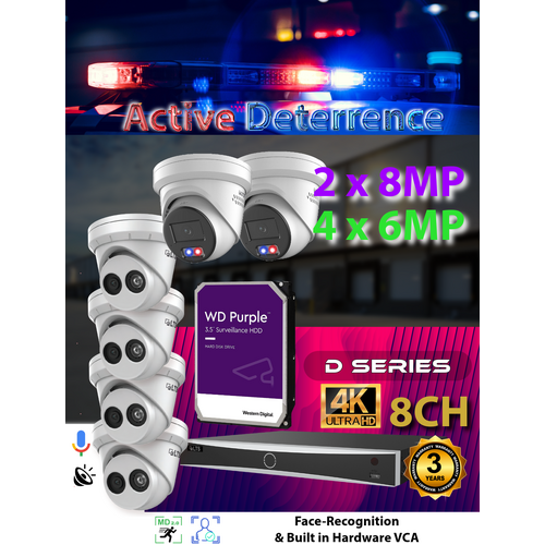 8ch NVR + 4x 6MP + 2x 8MP AD