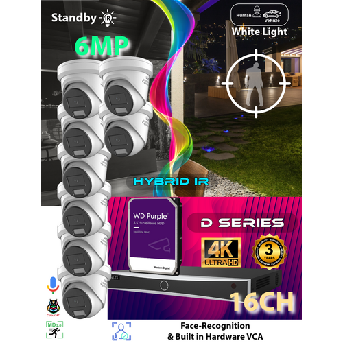 16ch NVR+ 8x 6MP Colour247 Kit