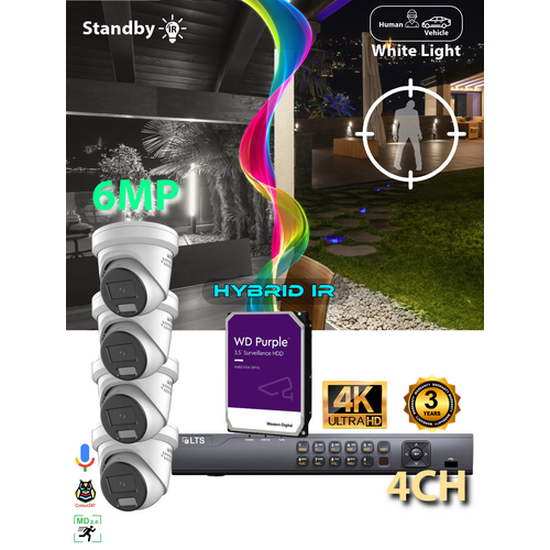 4ch NVR+ 4x 6MP Colour247 Kit