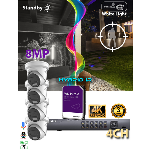 4ch NVR+ 4 x 8MP Colour247 Kit