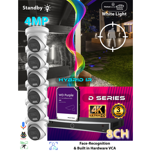 8ch NVR+ 6x 4MP Colour247 Kit