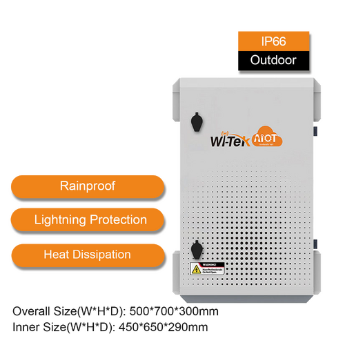WI-TEK IP66 and IK10 IoT Housing 500x700x300 mm