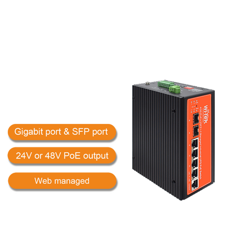 WI-TEK Industrial Managed UPS PoE Switch