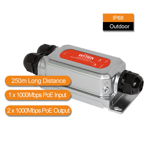 WI-TEK 250m Gigabit PoE Extender