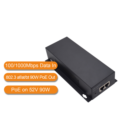 WI-TEK 90W Industrial PoE Injector