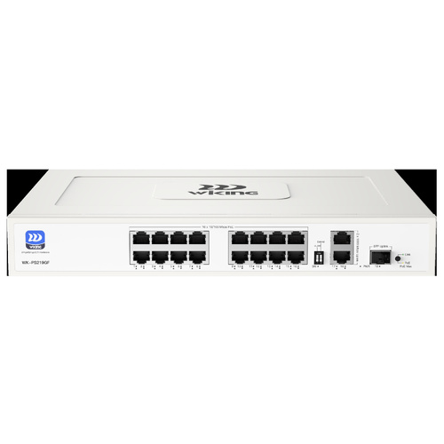 WI-TEK WK-PS219GF 16-Port PoE Switch