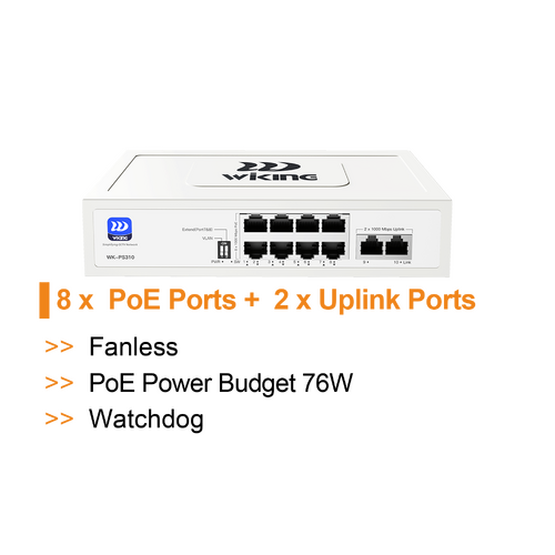 WI-TEK Wiking Gigabit 8 Port PoE Switch